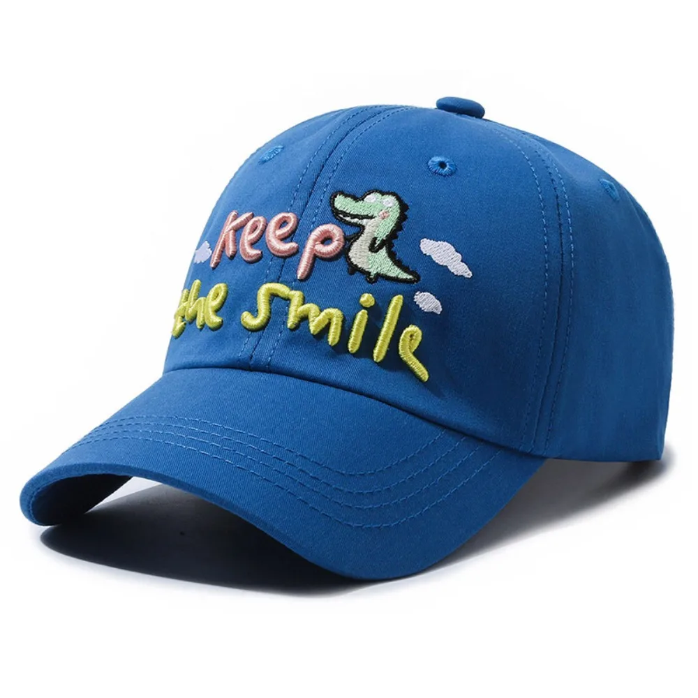 

Cartoon Children's Baseball Cap Adjustable Letter Embroidery Children's Sun Hat Breathable Solid Color Sunscreen Hat Unisex