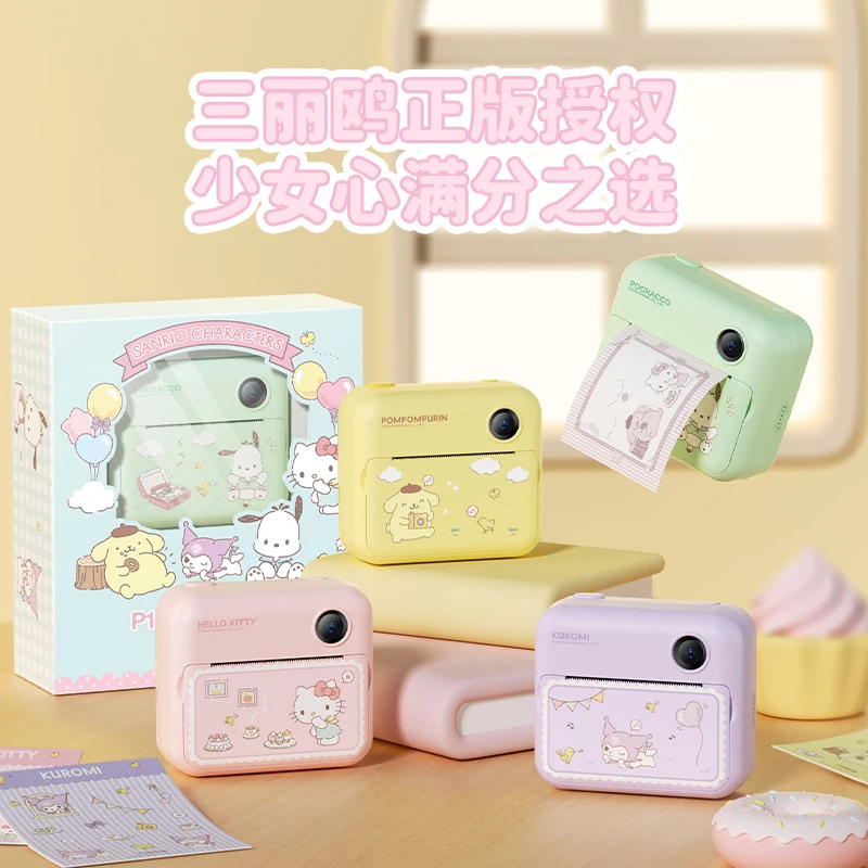 

New Sanrio Camera Toys Can Take Photos And Print Color Photos Anime Kuromi Melody Pocahcco Camera Toys For Girls Christmas Gifts