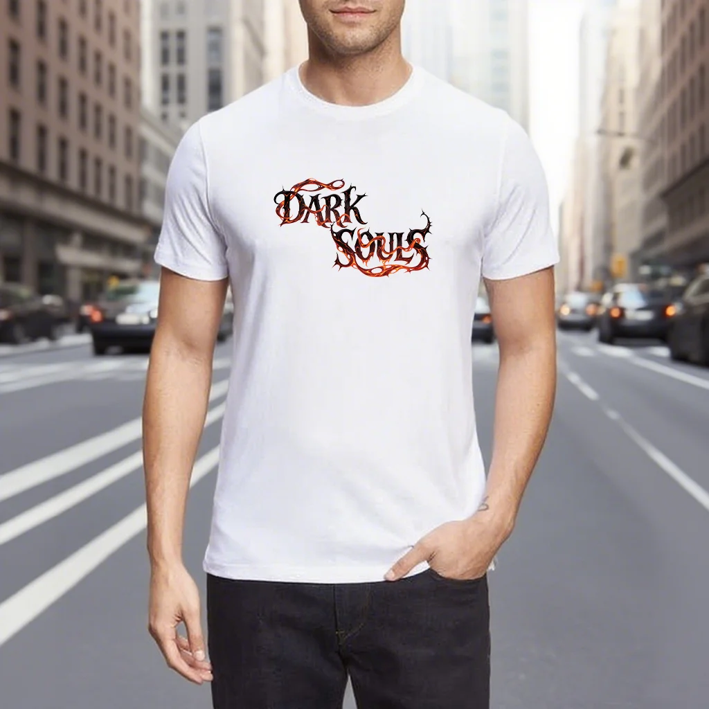 

Men & Women's Clothing Graphic T-Shirts 100% Cotton D-Dark Souls Print Summer Tops Short Sleeve Tee Streetwear Harajuku Y2k