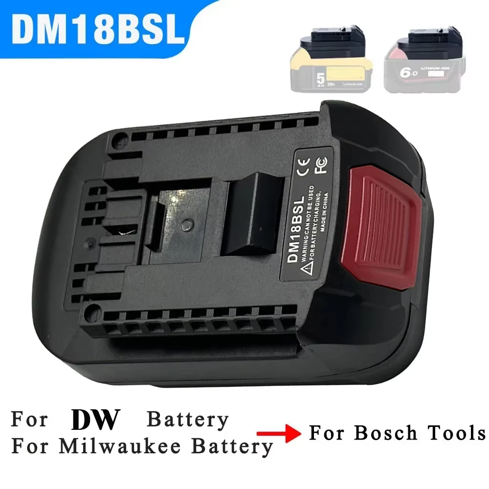 DM18BSL Batterieadapter für DW 20V Milwaukee 18V Li-Ion, umwandlung für Bosch 18V Akku-Werkzeuge – Detail 2