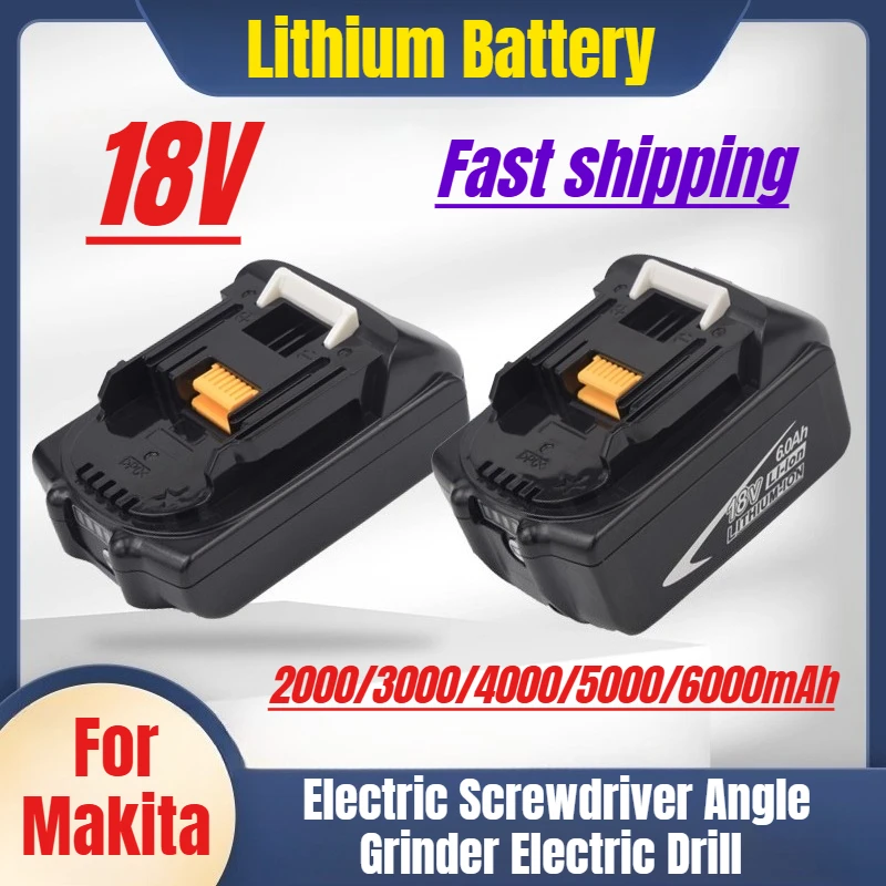 

18V 6000mAh For Makita BL184050B Lithium Battery Electric Screwdriver Angle Grinder Electric Drill