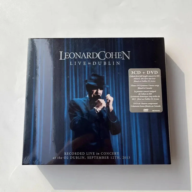 Balada clássica leonard cohen música cd ao vivo em Dublin álbum 3 pçs registro de música + dvd cosplay walkman carro soundtracks caixa coleção