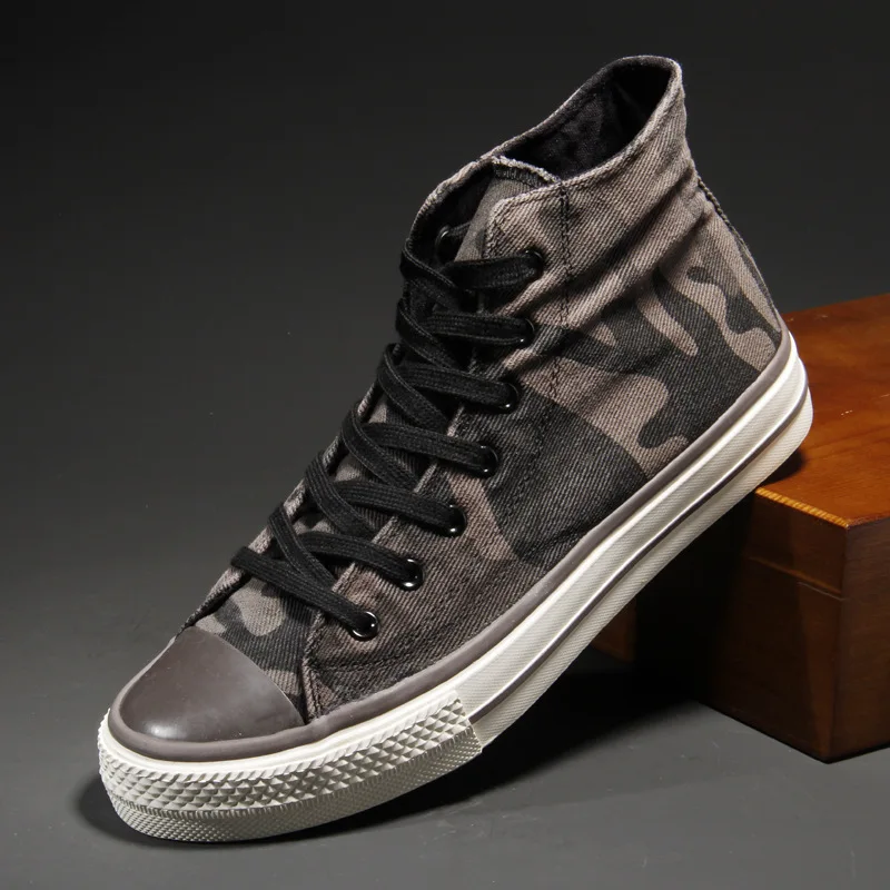 

High-top Men's Breathable Canvas Shoes Are Versatile, Trendy, Fashionable, Retro Men's Shoes, Soft and Comfortable Board Shoes