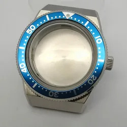 Men'S 40mm Multi-Coloured Stainless Steel Arched Double-Blade Glass Watch Case To Fit Nh35 Automatic Movement Diving