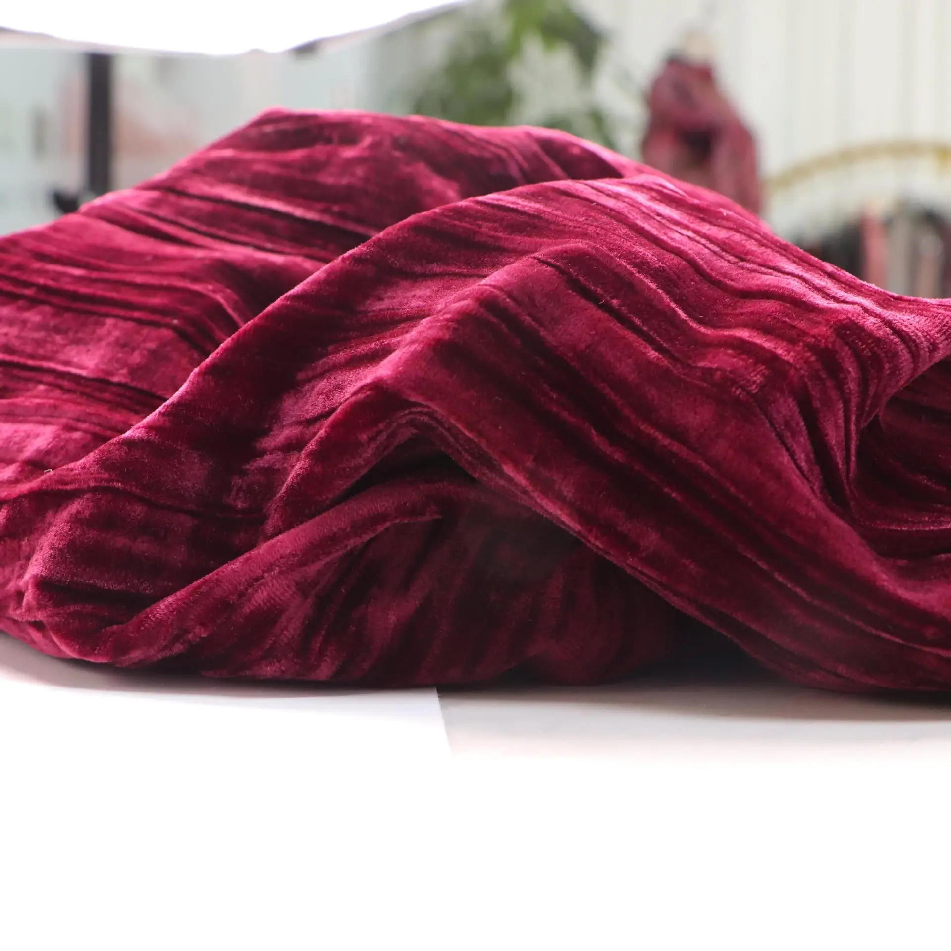 

Crumpled Silk Velvet Cheongsam Women's Clothing Fabric Clothing Accessories Fabric Special Fabric