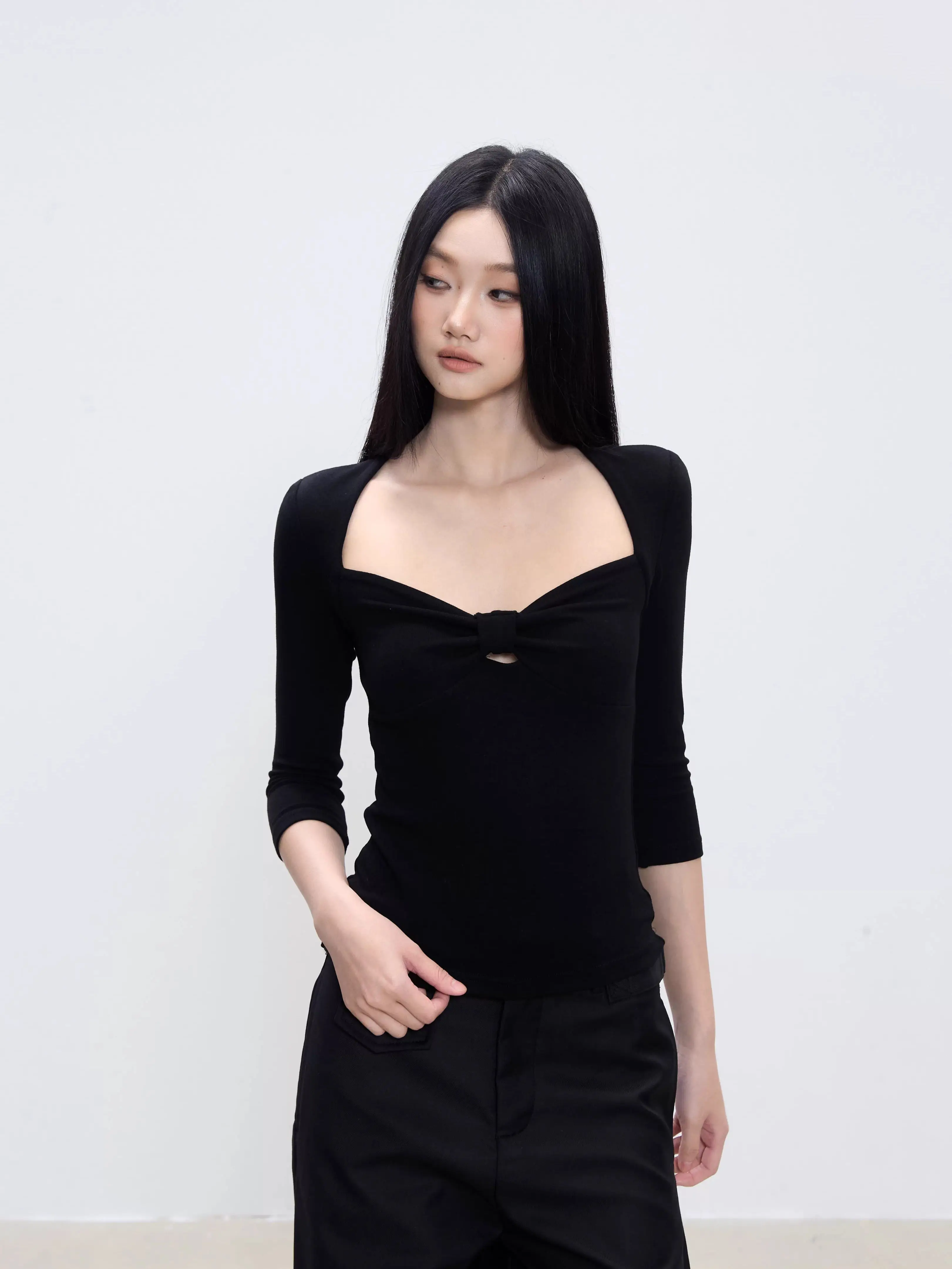 Women's Black T-shirt Harajuku Korean Y2k Tee Top 2000s 90s Aesthetic Fashion Vintage Long Sleeves T-shirt Autumn 2026 Clothes