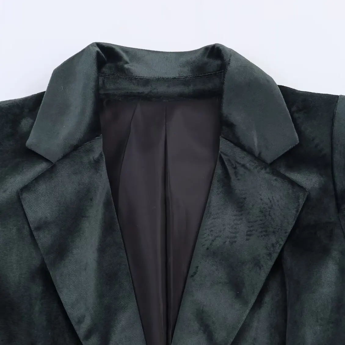 Aksamitny garnitur damski: marynarka i spodnie z rozszerzanymi nogawkami, nowość na jesień i zimę, elegancki, długi rękaw, ciepły, modny, dopasowany krój...