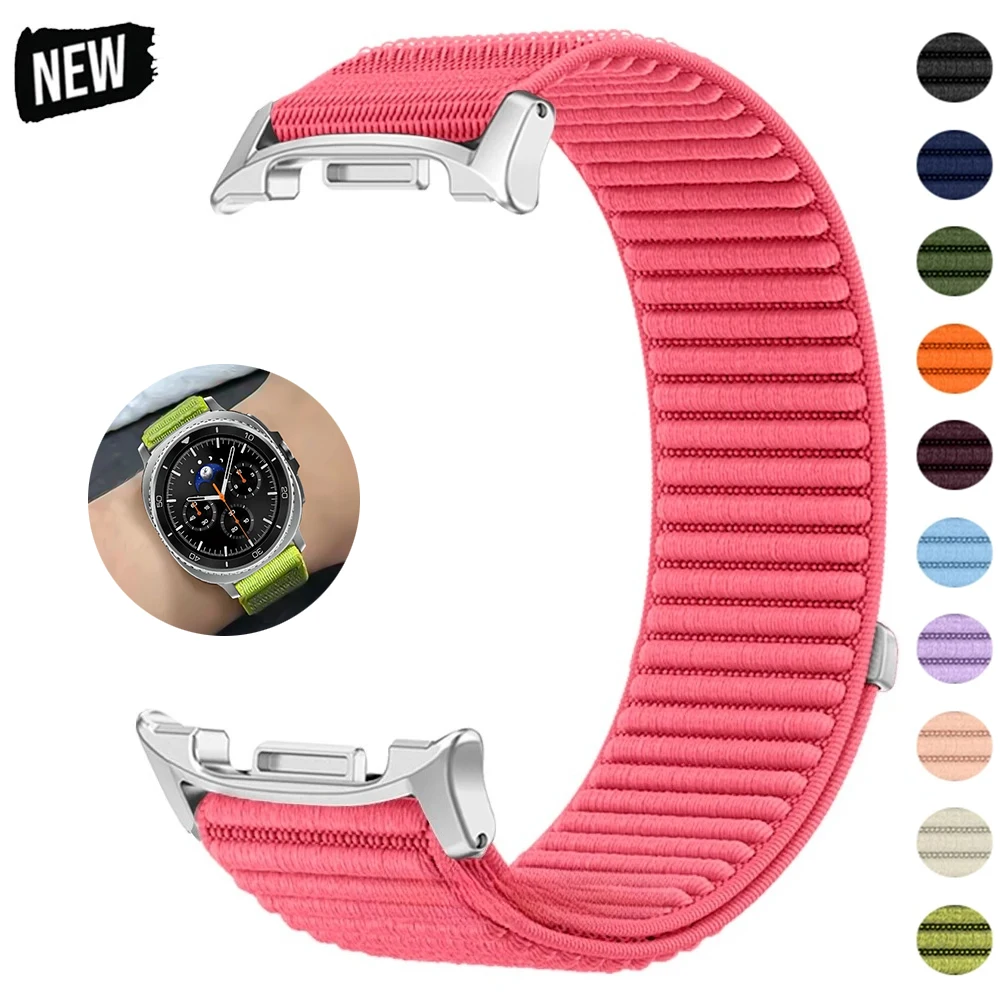 Nylon Loop Strap for Samsung Galaxy Watch 8 9 40 44mm Adjustable Replacement Bracelet for Watch 8 Classic 46mm Band Accessories