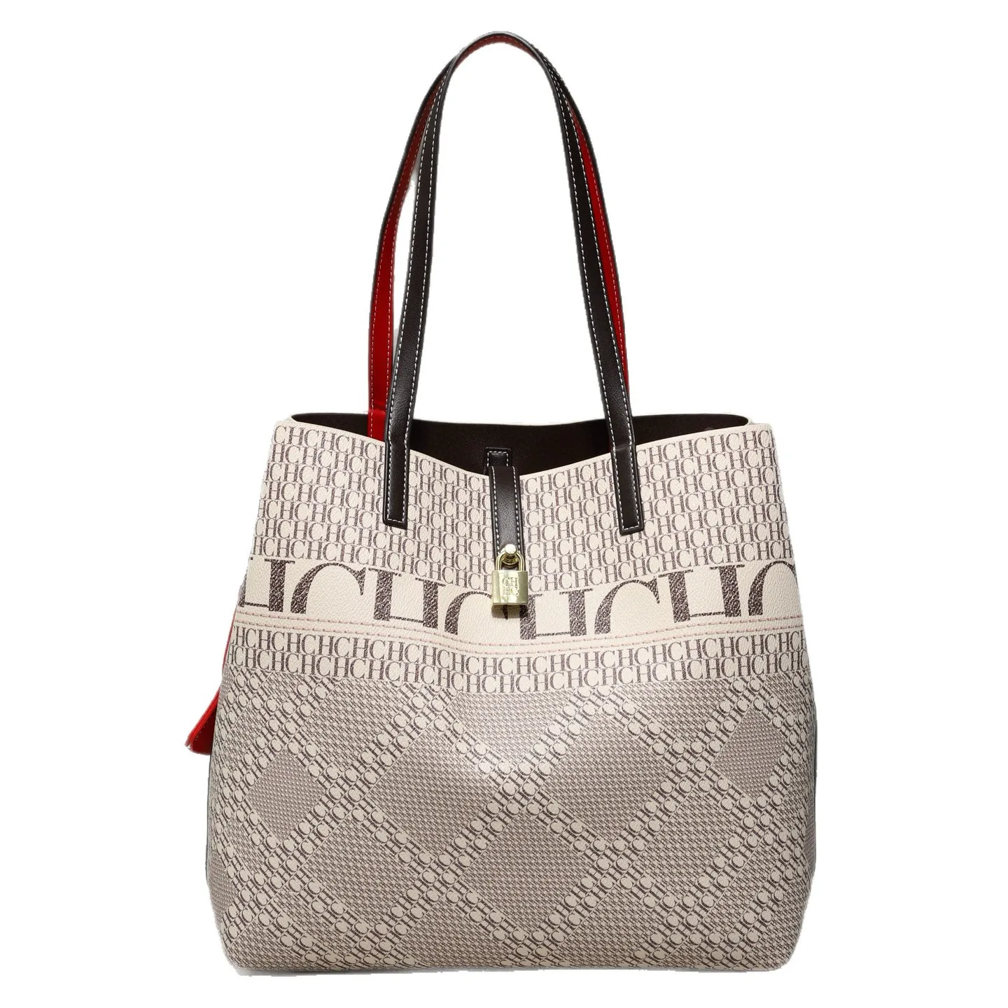 

CHH Fashion Trend European and American Retro Bucket Bag Full Printed English Large-capacity Handbag