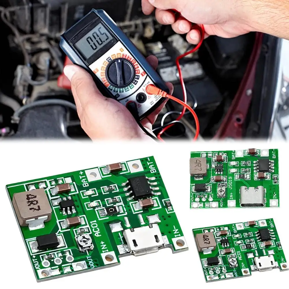 18650 Batteria al litio Ricarica Micro USB/TIPO C 3.7V 4.2V Scheda caricabatteria DC-DC Step Up Boost Modulo