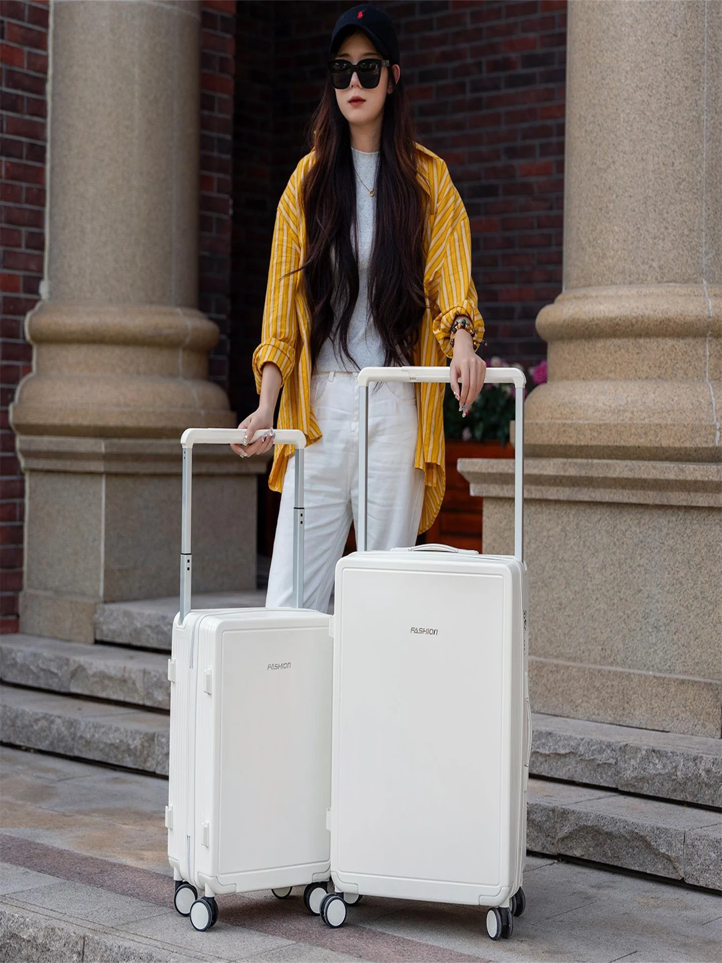 Mala de viagem de alumínio com moldura nova de 2025, mala de mão durável com fechadura de senha, 24, 26, 28 polegadas, para h...