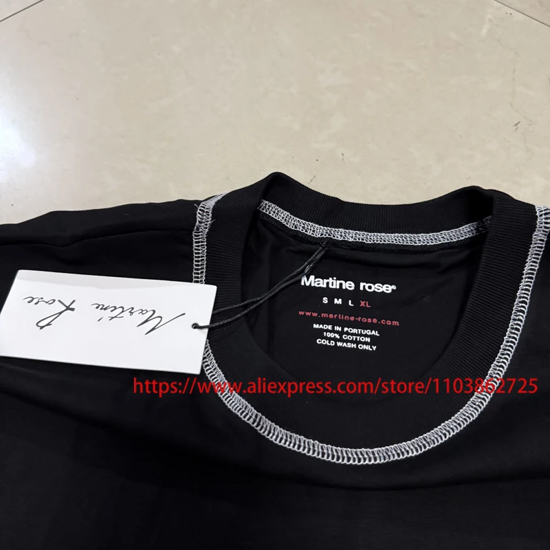 جديد صورة حقيقية عالية الجودة مارتين روز تي شيرت الصيف تنفس فضفاض عادية رسالة شعار طباعة مارتين روز قصيرة الأكمام المحملة
