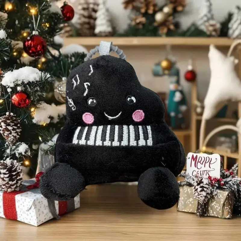 

1/2 Pcs Black Blush Piano Plush Keychain Doll, Perfect Bag Decor and Keyring Gift for Kids and Adults