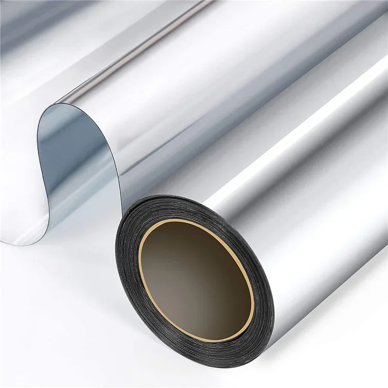 

Grey Silver Window Movies Building Film Home Decoration Reflective Solar Tinting For Home Glass Light Blocking Sticker