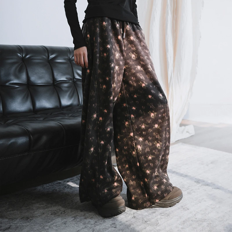 

Новинка 2026 года: Женские брюки-галифе в корейском стиле с цветочным принтом, длиной до щиколотки, повседневные, свободные, на резинке, T175