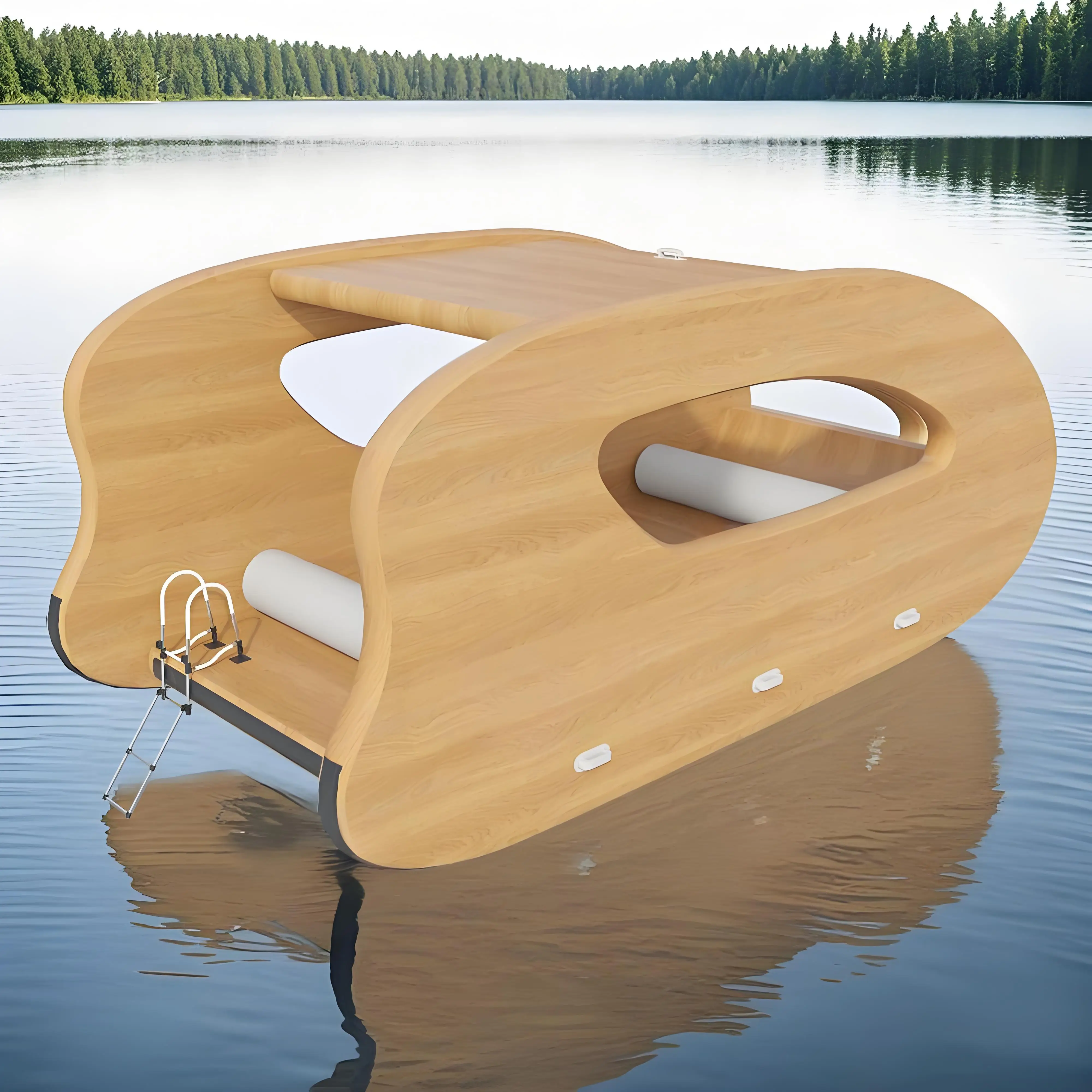 Electric Solar Inflatable Yacht with Electric Engine Inflatable Water Party Boat