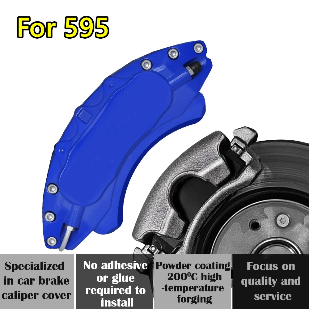 For Abarth 595 Car Brake Caliper Cover Aluminum Alloy Metal Kit Fit 1.4t f595 Turismo Esseesse Competizione 2021 2023