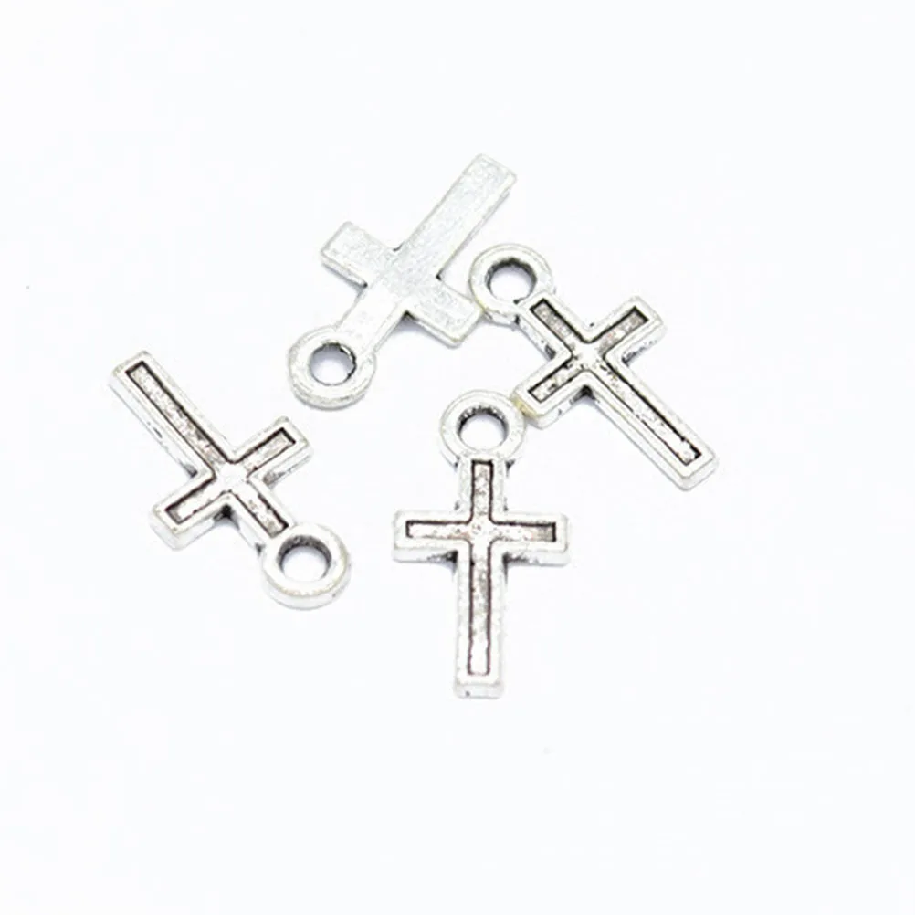 

300Pcs DIY Alloy Pendant Charms Retro Cross Design Hanging Ornaments for Keyring Sweater Chain Phone Decoration Craft Supplies