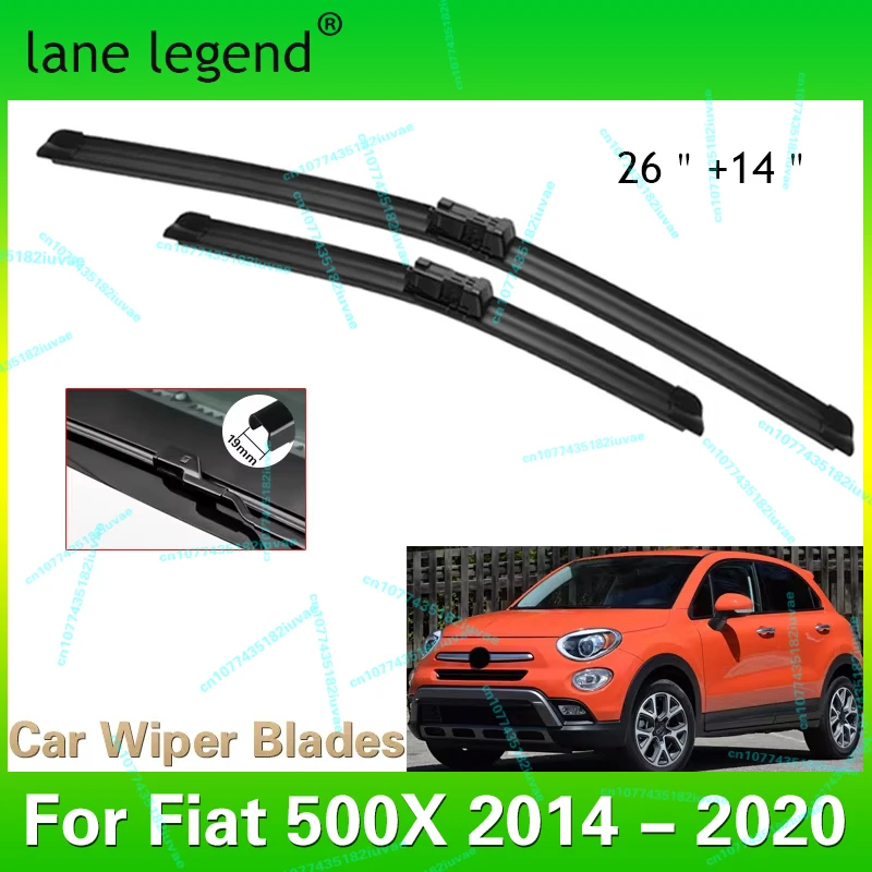 

Lane Legend For Fiat 500X 2014 2015 2016 2017 2018 2019 2020 Front Wiper Blades Brushes Cutter Accessories LHD