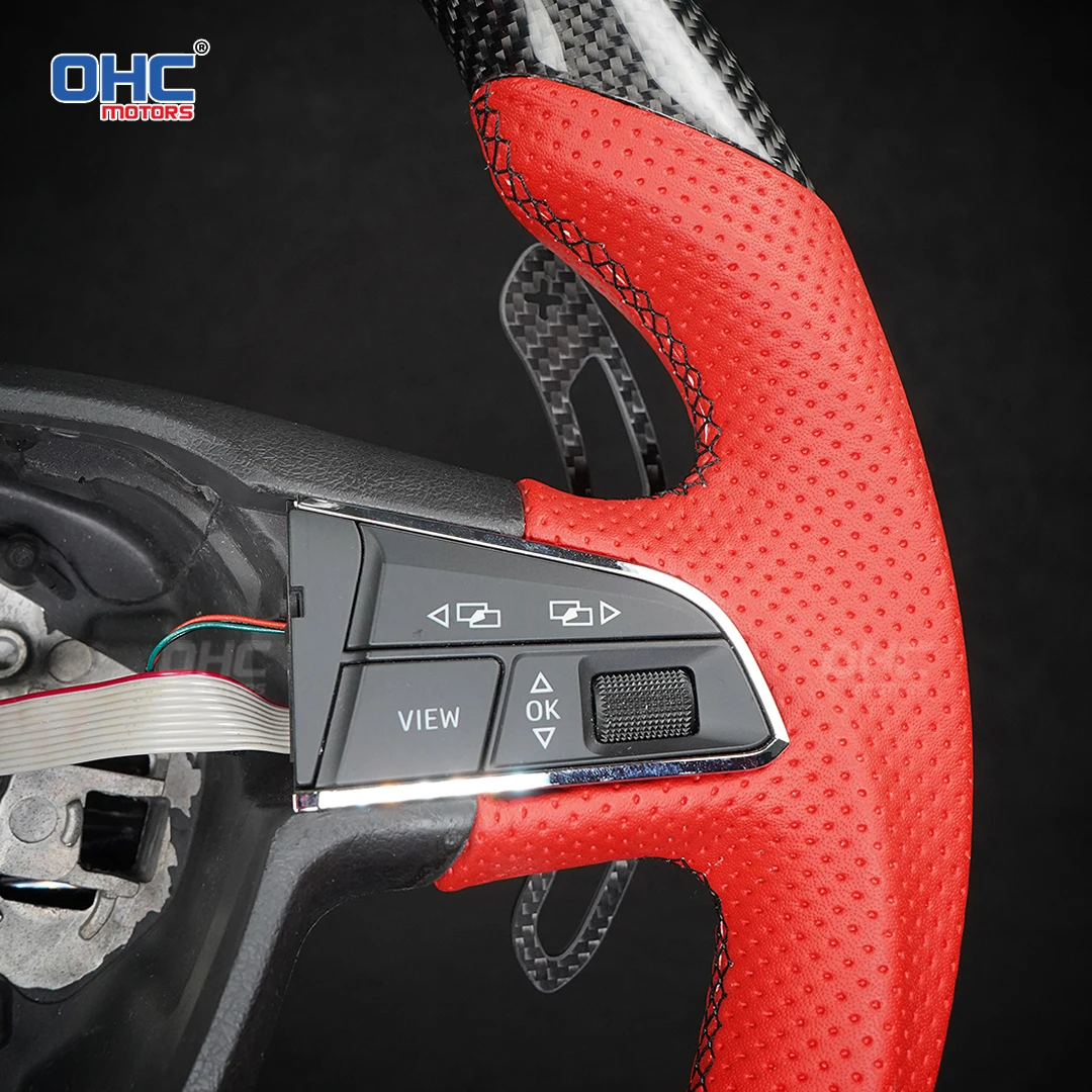 OHC Motors Plug & PlayCarbon Fiber Aluminum Alloy Magnetic Paddle Shifters For Seat Leon Cupra Formentor Leon ST Audi B8/B8.5