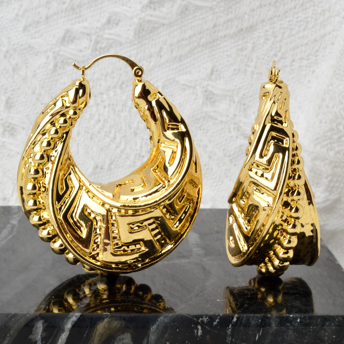 

Luxury Big Chunky Drop Earrings For Women Gothic Punk Metal Geometry Statement Earings 2023 Trendy Party Jewelry