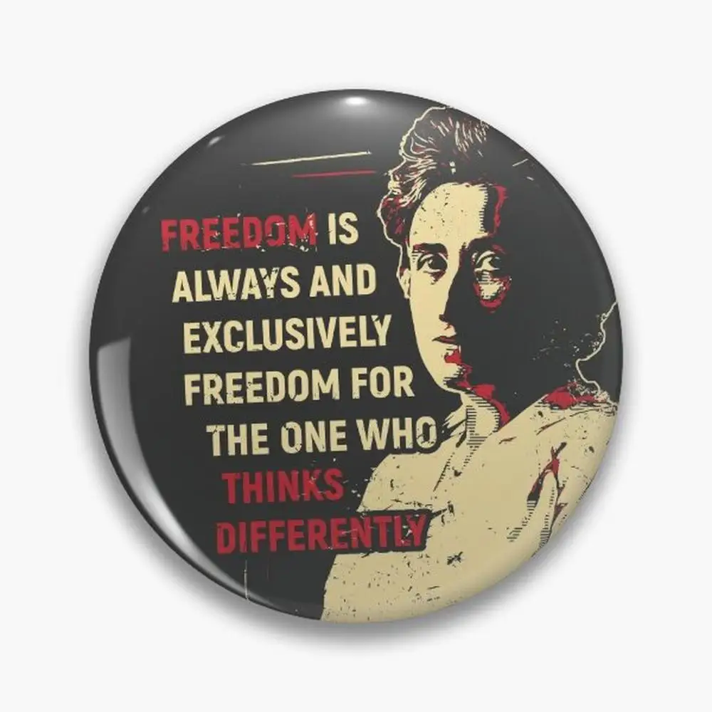 Rosa Luxemburg Pin Buttons Brooches  Jewelry Accessory Customize Brooch Fashion Lapel Badges