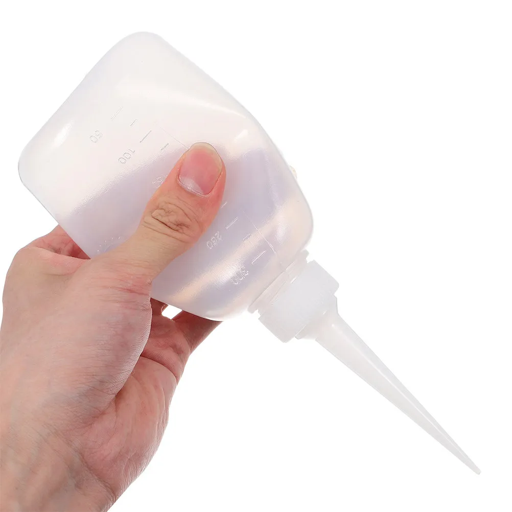 4Pcs Oil Squeeze Bottle 300ml Pet Precision Tip Industrial Glue Dispensing Bottle for Crafts DIY Liquid Application