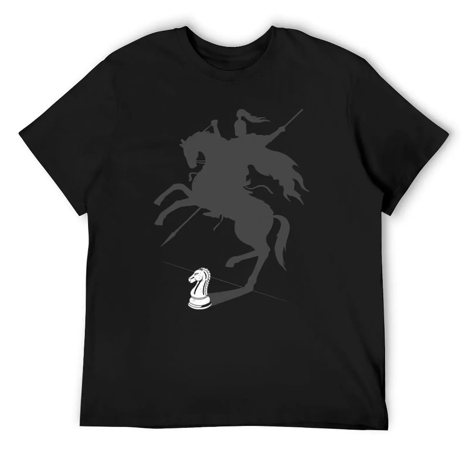 

Chess Knight Shadow T-Shirt sports fans vintage graphic tee animal prinfor boys mens tall t shirts