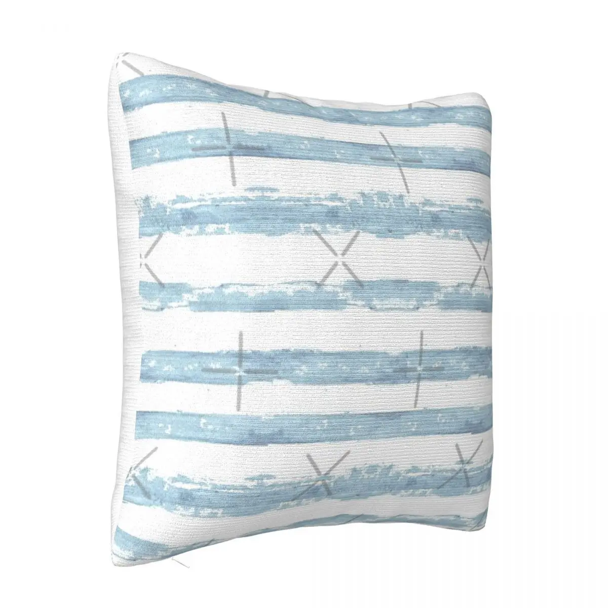 Blue Grey Coastal Waves And Stripes Pillows Decorative Cushion Decoration For Bedroom Pillow Case Pillow Cover