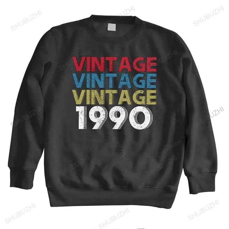 Retro Vintage 1990 hoodie Men Cotton Fashion sweatshirt long sleeved 32th 32 Years Old Birthday Gift sweatshirts Top Anniversary