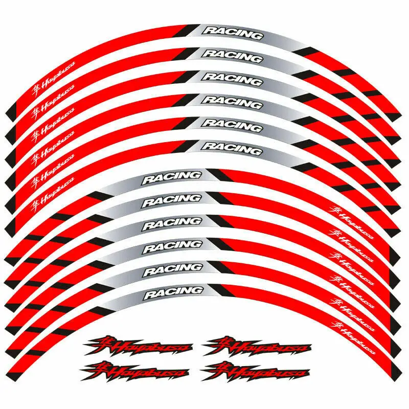 

Wheels Hub Stickers Motorcycle Accessories Reflective Decals Stripes For Suzuki Hayabusa GSX1300R 1999-2022