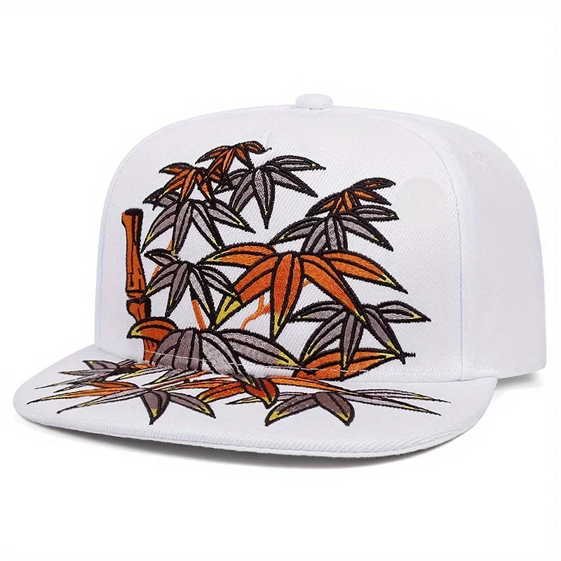 

Hip Hop Sun Hat Embroidered Design Flat Brim Unisex Headwear for Skateboarding Dance Outdoor Activities