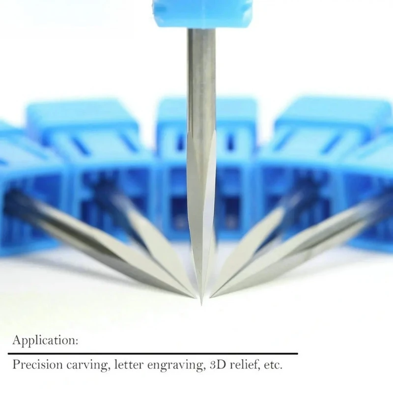

3.175*0.1MM 15 Degree 3-Face Mill Cutter Carbide PCB CNC Engraving Bits, CNC Engraving Cutters Router Bits Tools for Wood Metal