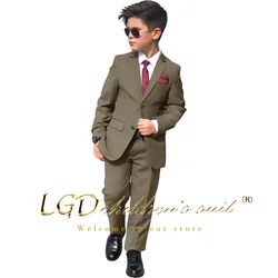 2-piece prom suit for boys (floral blazer and black trousers) customized party suit for children aged 2 to 16 years old