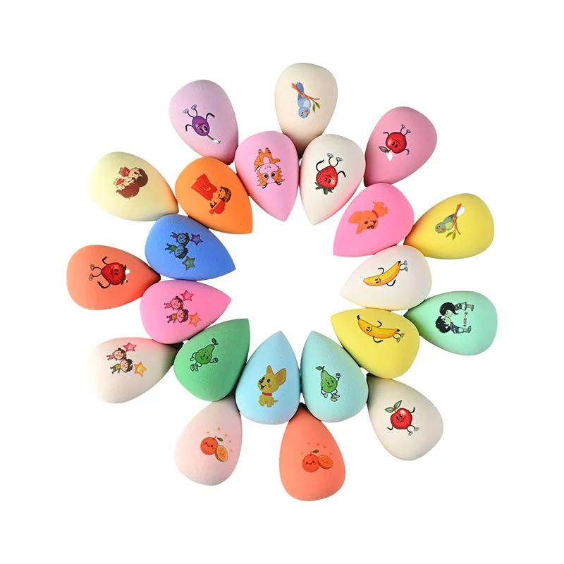 

Custom Logo Beauty Egg Makeup Blender UV Cosmetic Puff Dry Wet Sponge Cushion Foundation Powder Beauty Tool Accessories