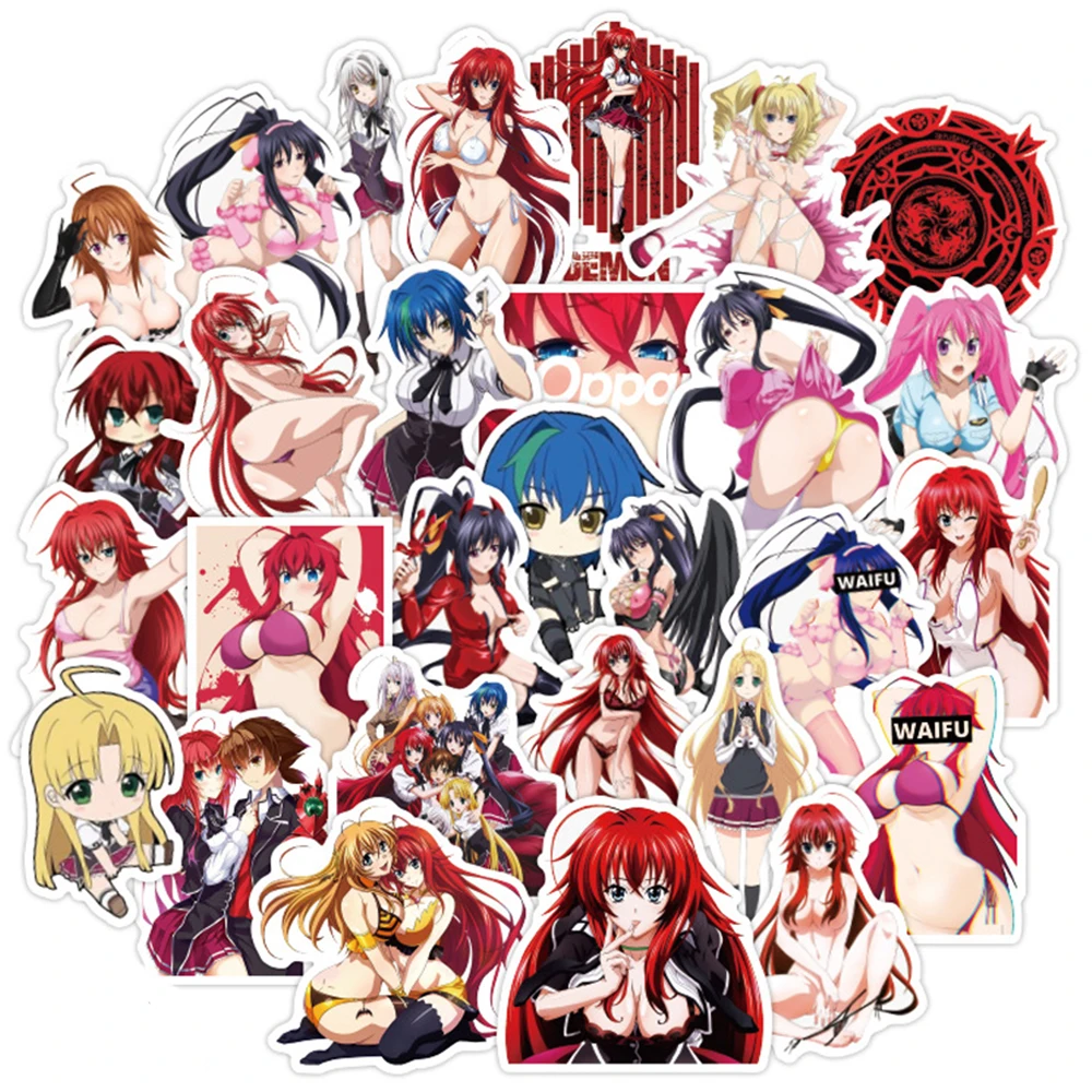 10/30/50PCS High School DXD Anime Stickers Graffiti For Laptop Luggage Phone Skateboard Car Hentai Sexy Girl Sticker Waifu Decal