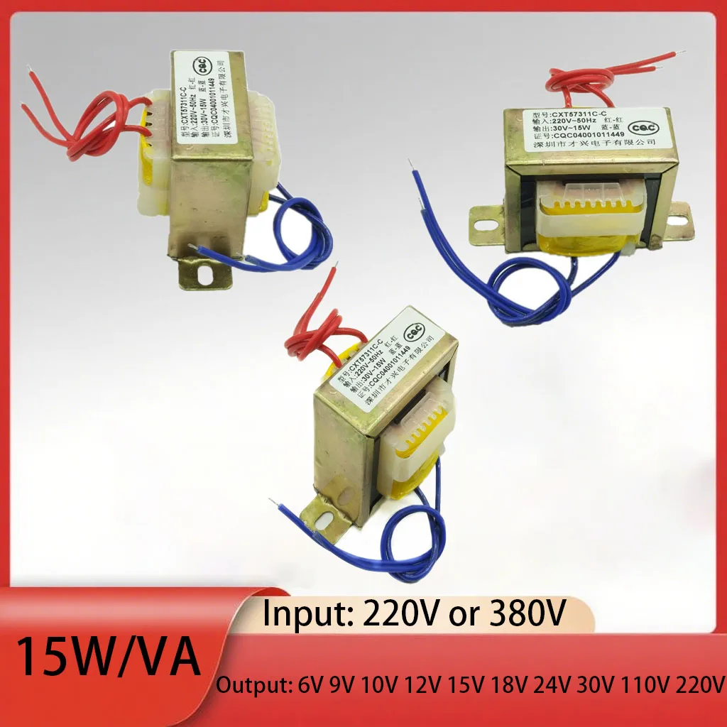 

15W Power Transformer Input AC 220V Or AC 380V Output AC Single/Double 6V 9V 10V 12V 15V 18V 24V 30V 110V 220V