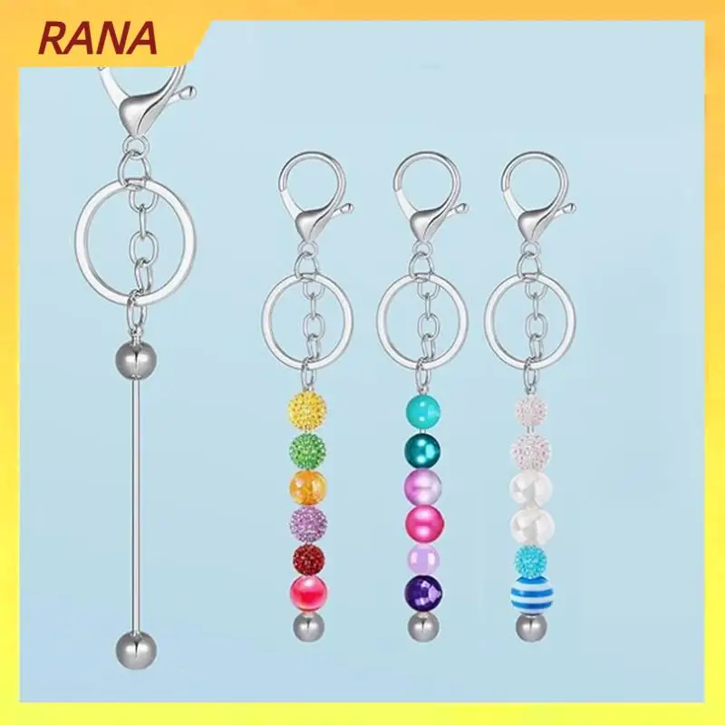 

RANA 30Pcs Beadable Keychain Bars, Beadable Keychains Bar Blanks DIY Beaded Keychain Kit Making Keychain Bead Kit