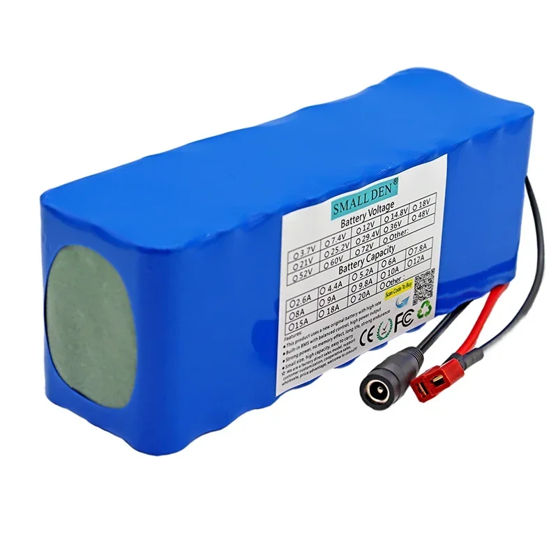 36V 10Ah 10S3P Li-ion Battery Pack 18650 0-500W Motor Built-in BMS For 42V Electric two wheeler Scooter Trolley Moped Spare Cell