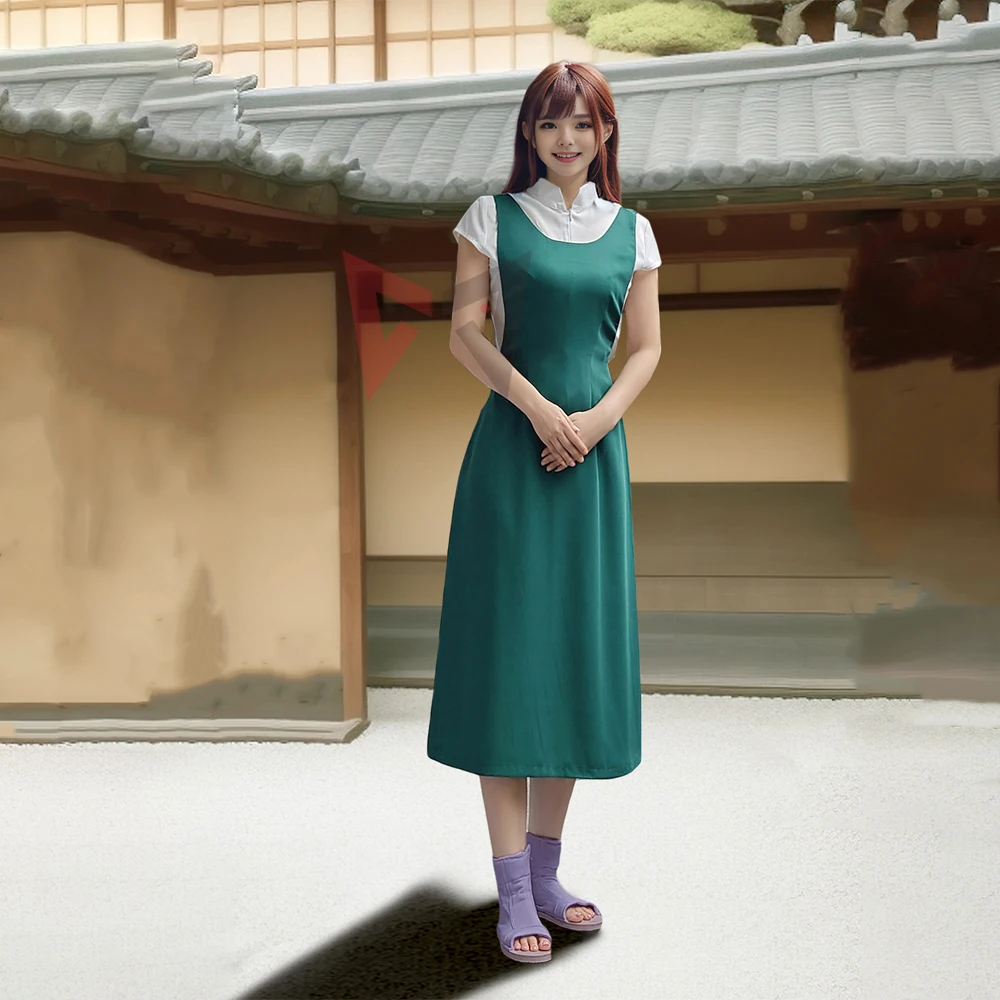 

New Anime Ninja Cosplay Costumes Kushina Shirt Dress For Game Party Halloween