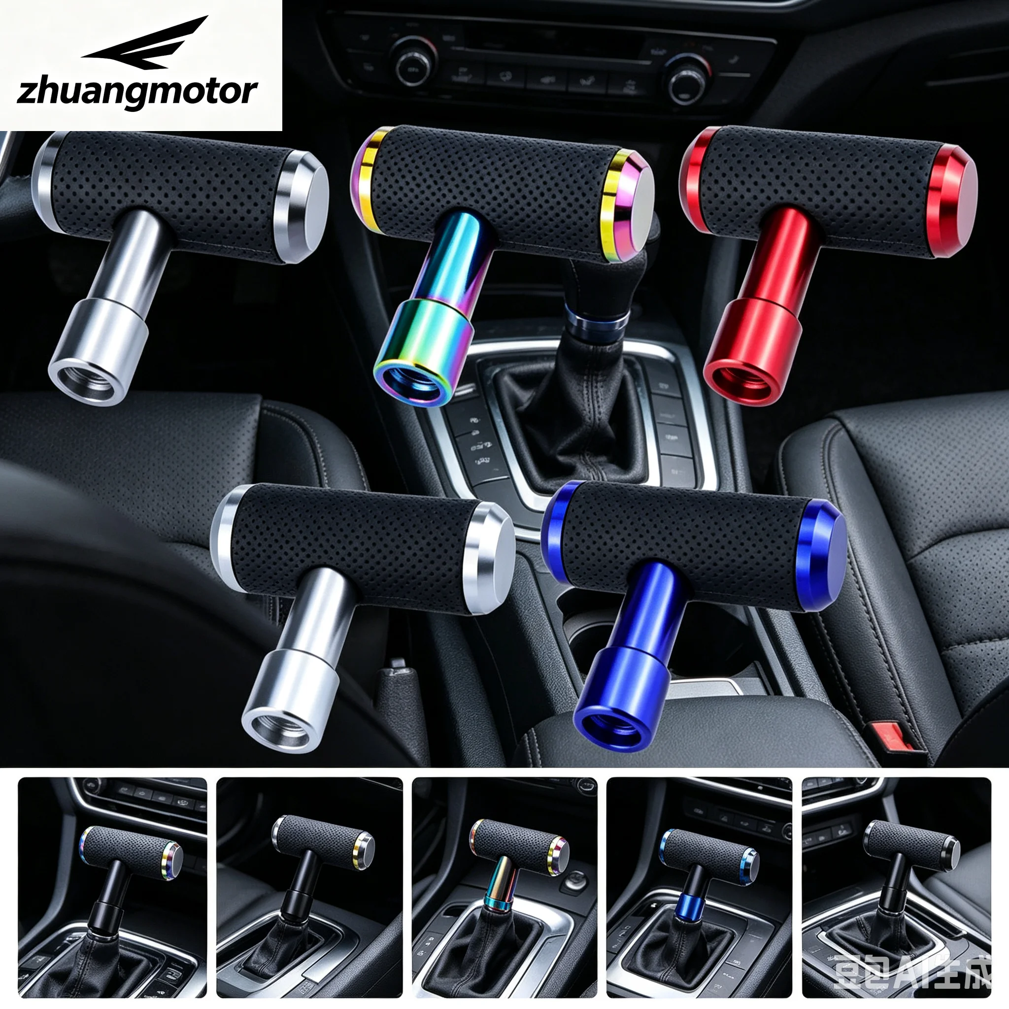 Universal Car Auto Aircraft Joystick Gear Shift Knob Aluminum Alloy Head Shifter Stick Lever Manual Transmission AT MT