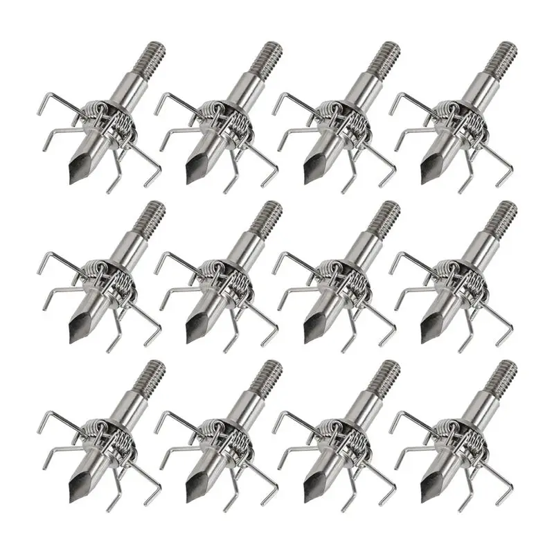 

ABMV-Archery Broadheads 12PK Small Game Judo And Hammer Mixed Set 100 Grain Field Archery Practice Spiral Tip For Game