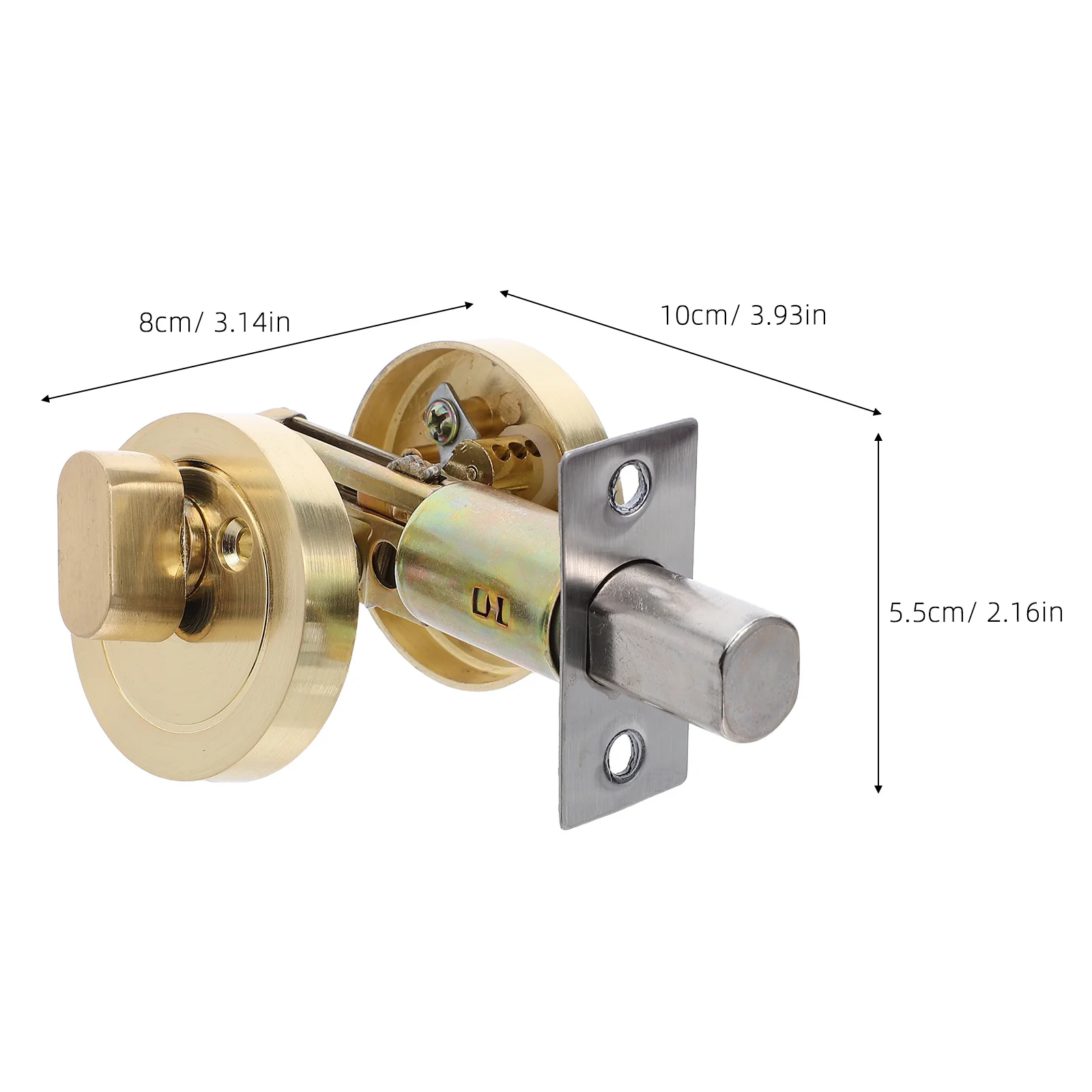 قفل مستدير سبائك الزنك اسطوانة واحدة ديدبولت للدخول غرفة نوم باب الحمام مرتبطا الميت بولت قفل مقبض الباب الخارجي