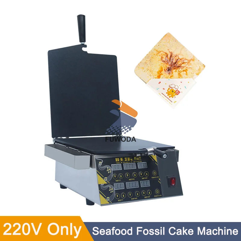 

Thermal Oil Pressing Machine Squid Non-stick Thin Cake Pressing Machine Fossil Cake Machine 220V Seafood Crepes Pizza Maker