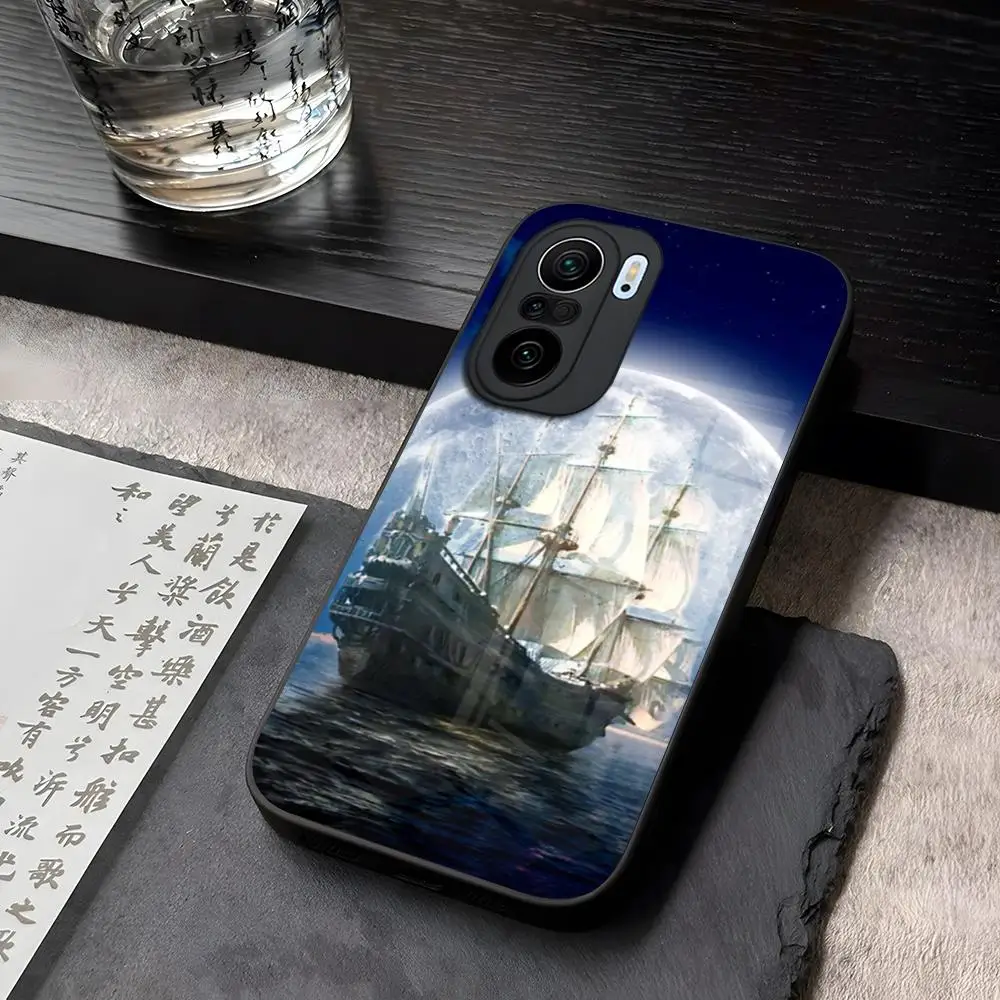 Sailing Ship Boat Tempered Glass for Xiaomi 14 12 Lite Pro 13 11t lite POCO M6 M5 X6 X5 X3 NFC F5 F6 Pro Cover