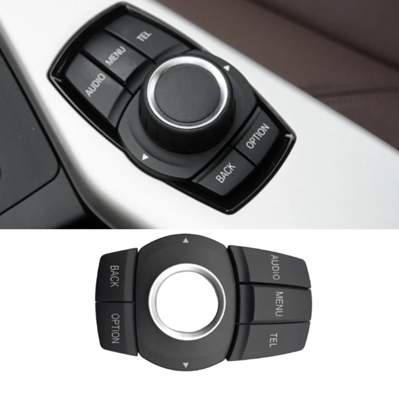 65829381678 Car Central Control Multimedia Controller Button For BMW 1 2 3 4 Series X1 I3 F20 F22 F45 F31 F48 Replacement Black