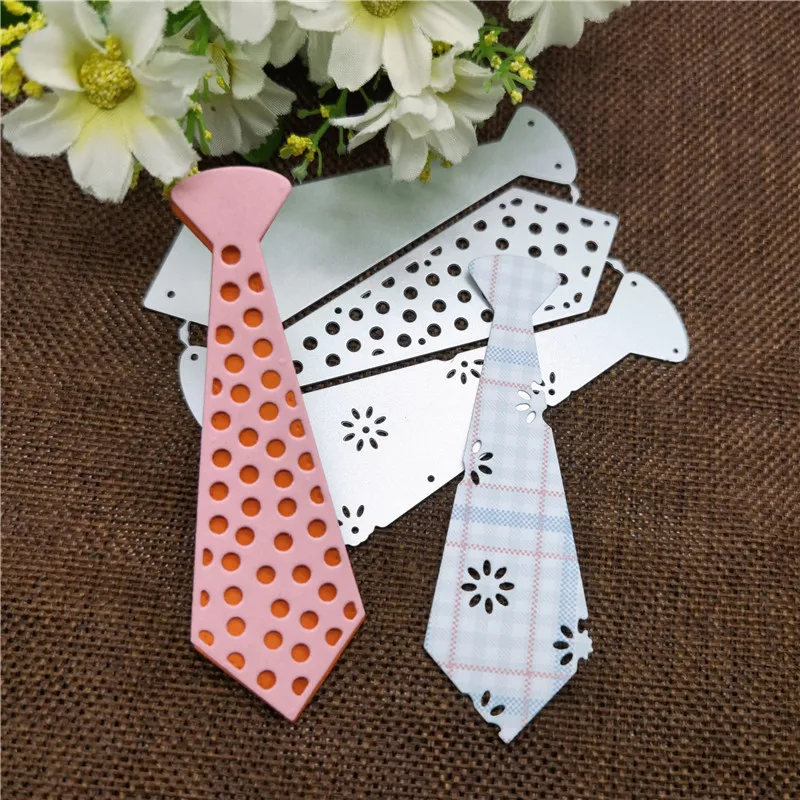 3 Pcs Necktie Frames Metal Cutting Dies Stencils For DIY Scrapbooking Decorative Embossing Handcraft Template