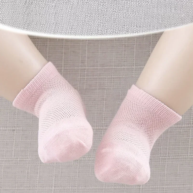 3pairs/pack Mesh Breathable Socks for Baby Autumn Thin Infant Socks Stretch Elastic White Casuals Basics Nets Sock 12-16cm