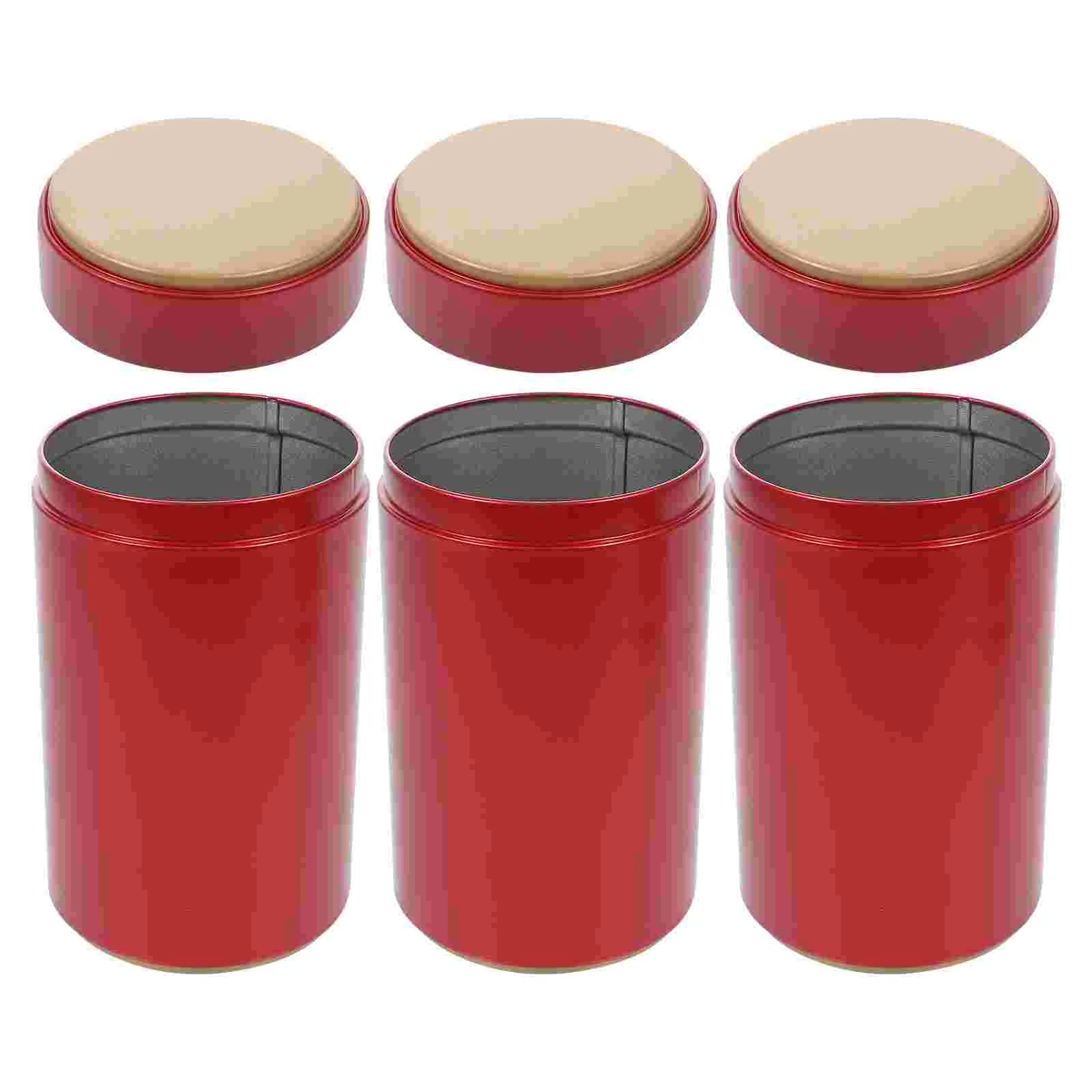 

3 PCS Metal Can Tinplate Packing Gift Home Storage Container Christmas Cookie Jar