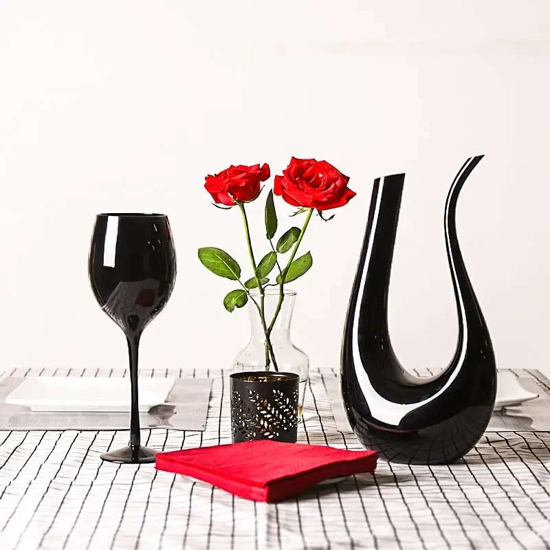 Paris Glass Cup Wine Tasting Wine Glasses Harp Wine Decanter Black Blind Tasting Cups U Decanter